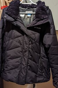 Women's black Columbia Omni-heat winter coat